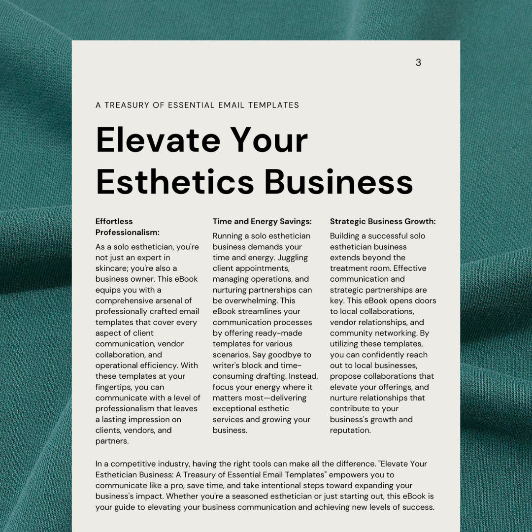 The Ultimate Email Handbook for Esthetician Entrepreneurs